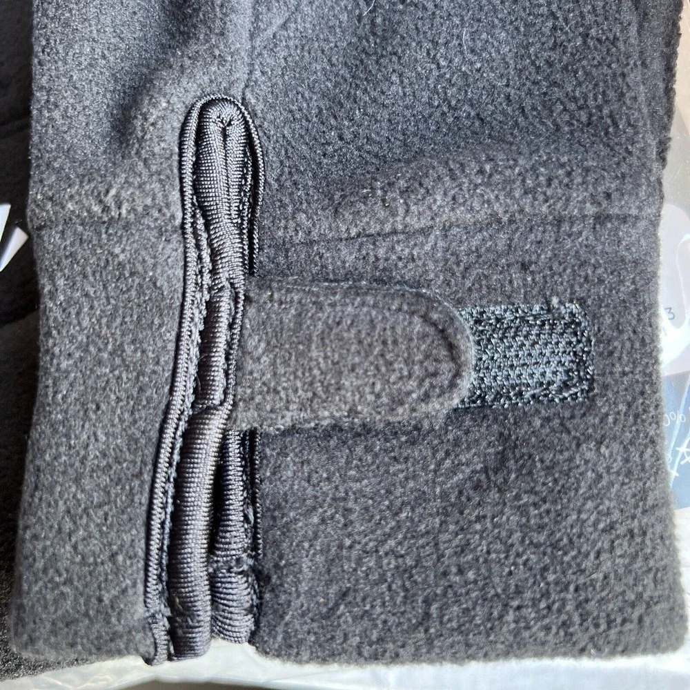 runLites Mittens Black Running Fleece Gloves size Small with battery